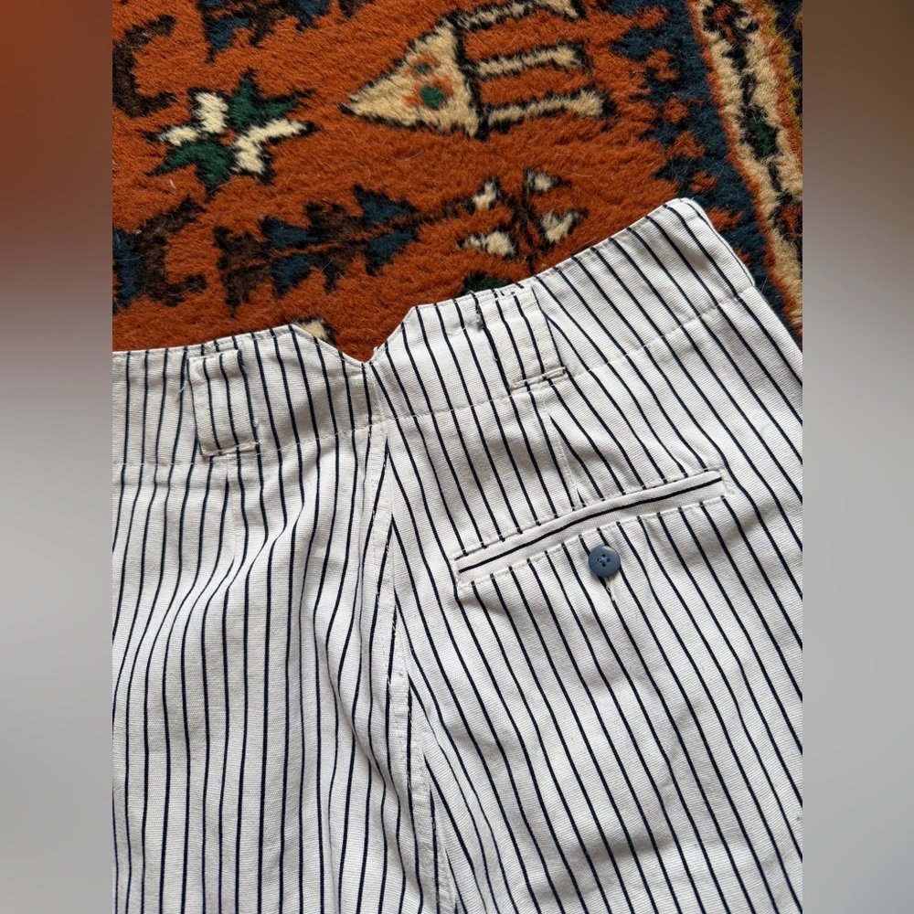 UO Mack Striped Pleated High-Waisted Trouser Pant - Picture 8 of 15